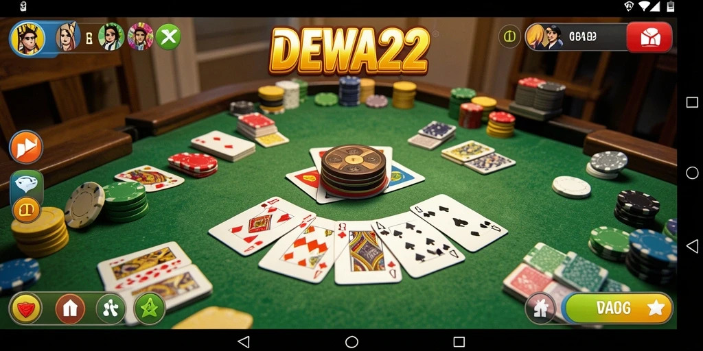 Tampilan gameplay seru DEWA22 dalam bermain Gaple.