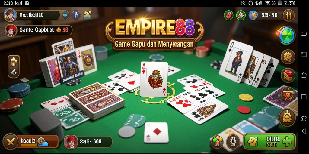 Tampilan seru permainan Gaple dalam EMPIRE88 yang menantang.