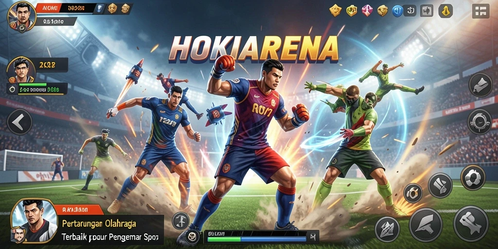 Gameplay HOKIARENA yang seru dan menegangkan dalam cabang olahraga.