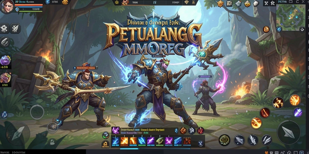 Screenshot gameplay JP6789 menampilkan aksi seru dalam pertempuran MMORPG.