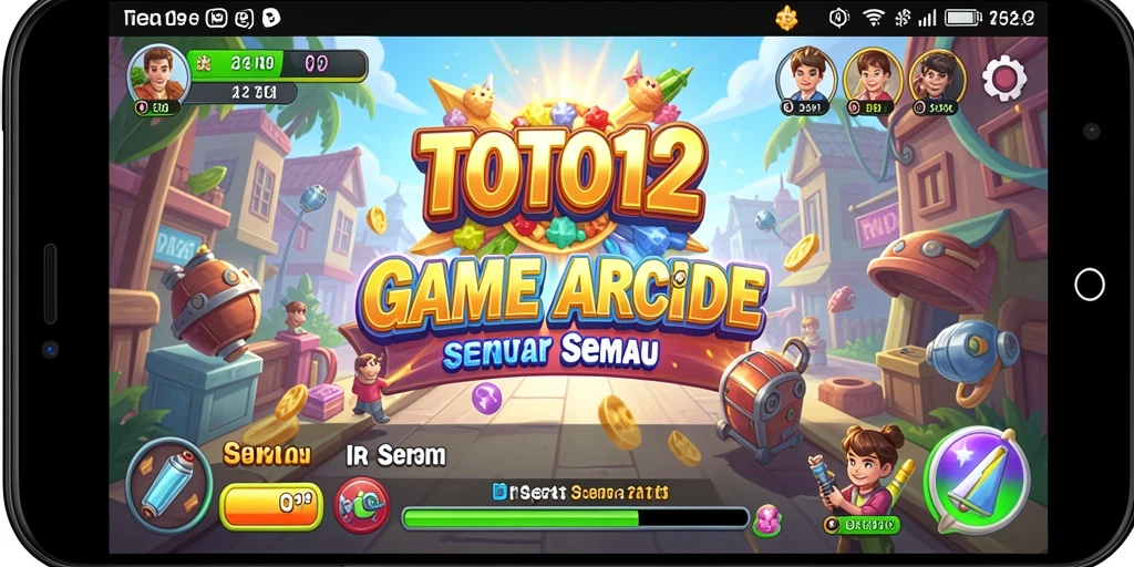 Tampilan gameplay TOTO12 yang penuh warna dan seru.