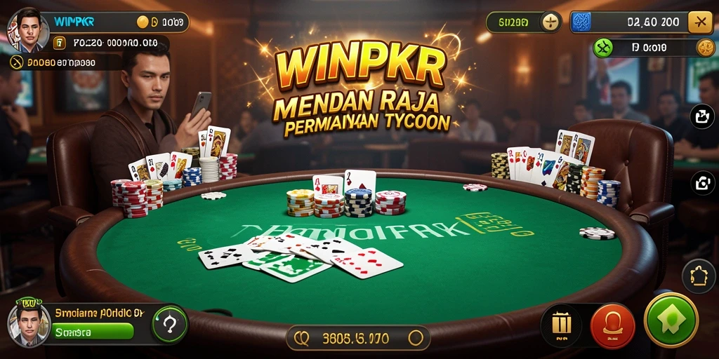 Tampilan gameplay yang mendebarkan dalam dunia poker Tycoon.